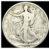 1917-S Silver Walking Liberty Half Dollar NICELY C