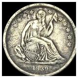 1839-O Silver Seated Liberty Dime NEARLY UNCIRCULA