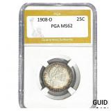 1908-D Barber Quarter PGA MS62