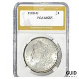 1900-O Morgan Silver Dollar PGA MS65