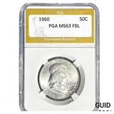1960 Franklin Half Dollar PGA MS63 FBL