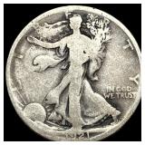 1921-D Silver Walking Liberty Half Dollar NICELY C