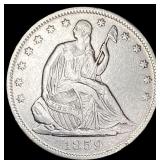 1859-O Silver Half Dollar CLOSELY UNCIRCULATED