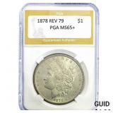1878 REV 79 Morgan Silver Dollar PGA MS65+
