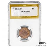 1935-D Buffalo Nickel PGA MS68