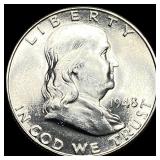 1948-D Silver Half Dollar Franklin UNCIRCULATED