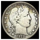 1912-D Silver Barber Half Dollar NICELY CIRCULATED