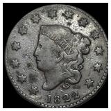 1822 Coronet Head Large Cent LIGHTLY CIRCULATED