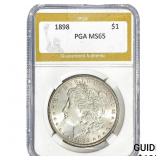 1898 Morgan Silver Dollar PGA MS65
