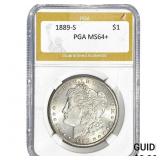 1889-S Morgan Silver Dollar PGA MS64+