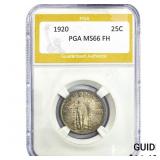 1920 Standing Liberty Quarter PGA MS66 FH