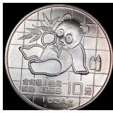 1989 Silver 10 Yuan China Panda 1 oz SUPERB GEM BU