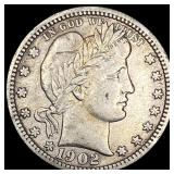 1902 Barber Quarter NEARLY UNCIRCULATED