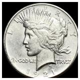 1921 Silver Peace Dollar CLOSELY UNCIRCULATED
