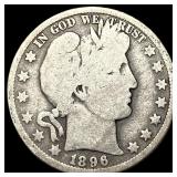 1896-O Silver Barber Half Dollar NICELY CIRCULATED