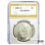 1884-CC Morgan Silver Dollar PGA MS65+