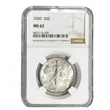 1920 Walking Liberty Half Dollar NGC MS62
