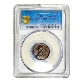 1955 Wheat Cent PCGS MS62 BN DDO, FS-101