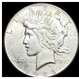 1928 Silver Peace Dollar CLOSELY UNCIRCULATED
