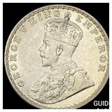 1918 British-India Silver Rupee UNCIRCULATED