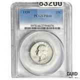 1939 Washington Silver Quarter PCGS PR66