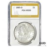 1885-O Morgan Silver Dollar PGA MS66