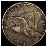 1857 Copper-Nickel Flying Eagle Cent ABOUT UNCIRCU