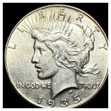 1935 Silver Peace Dollar CLOSELY UNCIRCULATED