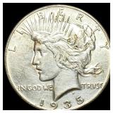 1935 Silver Peace Dollar CLOSELY UNCIRCULATED