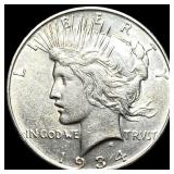 1934 Silver Peace Dollar CLOSELY UNCIRCULATED
