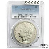 1887 Morgan Silver Dollar PCGS MS64