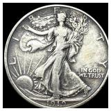 1919-D Silver Walking Liberty Half Dollar NEARLY U