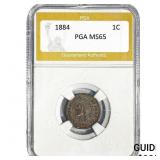 1884 Indian Head Cent PGA MS65