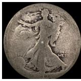 1917-S Silver Walking Liberty Half Dollar NICELY C