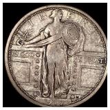 1917-D Silver Standing Liberty Quarter LIGHTLY CIR
