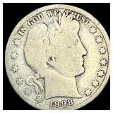 1898-O Silver Barber Half Dollar NICELY CIRCULATED
