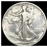 1921-S Silver Walking Liberty Half Dollar NICELY C