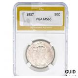 1937 Walking Liberty Half Dollar PGA MS66
