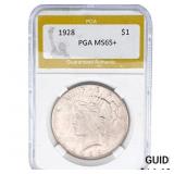 1928 Silver Peace Dollar PGA MS65+