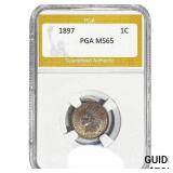 1897 Indian Head Cent PGA MS65