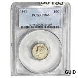 1941 Mercury Silver Dime PCGS PR66