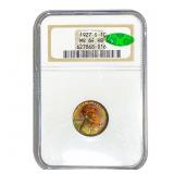 1927-S CAC Wheat Cent NGC MS64 RB