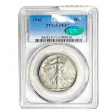 1940 CAC Walking Liberty Half Dollar PCGS PR67