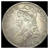 1819 Capped Bust Half Dollar NEARLY UNCIRCULATED