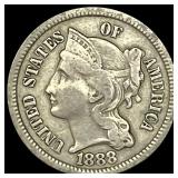 1888 Nickel Three-Cent Piece LIGHTLY CIRCULATED