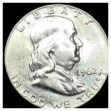1962-D Silver Half Dollar Franklin UNCIRCULATED