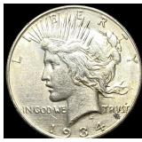 1934-S Silver Peace Dollar CLOSELY UNCIRCULATED