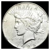1928 Silver Peace Dollar CLOSELY UNCIRCULATED