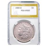 1900-O Morgan Silver Dollar PGA MS65
