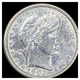 1902 Barber Silver Quarter CLOSELY UNCIRCULATED